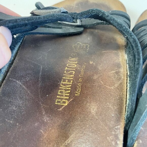 Birkenstock Womens Granada Double Straps Birk Sandals Brown 9 Flat Open Slide - Picture 5 of 9